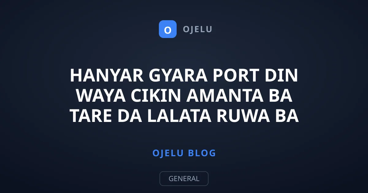 Hanyar Gyara Port Din Waya Cikin Amanta Ba Tare Da Lalata Ruwa Ba